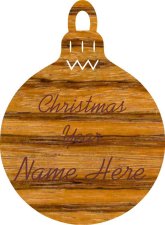 (image for) Christmas Bulb Zebrawood Wood Ornament