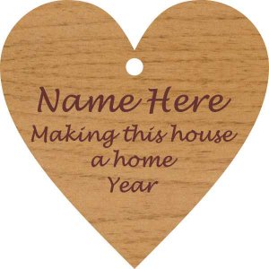 (image for) Heart/ Make This House a Home Alder Wood Ornament