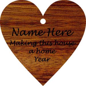 (image for) Heart/ Make This House a Home Bloodwood Wood Ornament