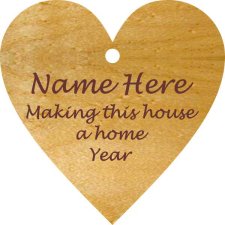 (image for) Heart/ Make This House a Home Maple Wood Ornament