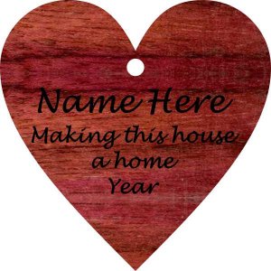 (image for) Heart/ Make This House a Home Purpleheart Wood Ornament