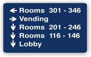 (image for) MT300V5 - Microtel 5 Line Directional Sign