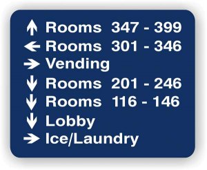 (image for) MT300V7 - Microtel 7 Line Directional Sign