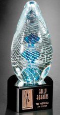 (image for) Synergy Glass Award on Black Base 7"