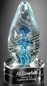 (image for) Synergy Glass Award on Clear Base 6-3/4\"