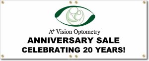 (image for) A+ Vision Optometry Banner Logo Center