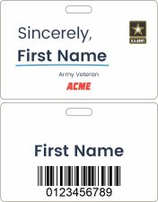 (image for) Acme Sincerely Veteran Hourly Associate White Badge (ID Style)