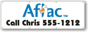 (image for) Aflac 4\' x 12\' Full Color Banner With Logo