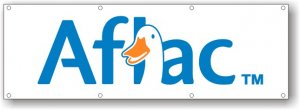 (image for) Aflac 28\" x 6\' Logo Only Banner