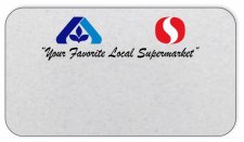 (image for) Albertsons Safeway Dual Logo Only Silver Badge with Tagline