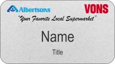 (image for) Albertsons Vons Dual Logo Silver Badge