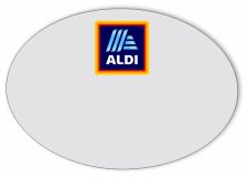 (image for) Aldi Silver Oval Badge - Logo Only