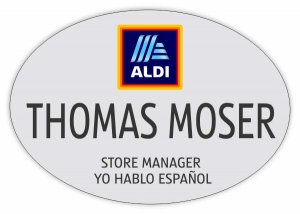 (image for) Aldi Management Silver Oval Badge