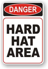 (image for) Danger Hard Hat Area Aluminum Sign
