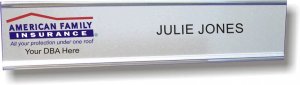 (image for) American Family Insurance Silver Name Plate