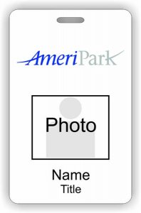 (image for) AmeriPark Vertical Photo ID Badge