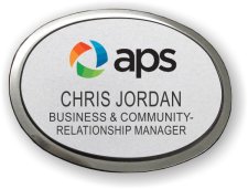 (image for) APS Executive Oval Silver Badge