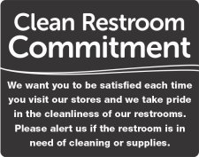 (image for) Clean Restroom Commitment Sign