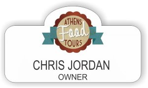 (image for) Athens Food Tours White Shaped Badge