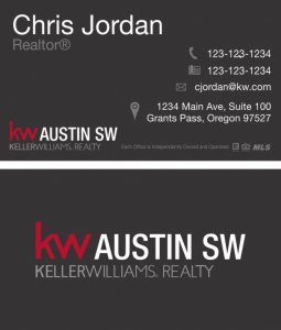 (image for) Keller Williams Austin SW Business Cards Style H - Pack of 500