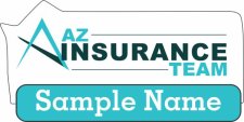(image for) AZ Insurance White Shaped Badge
