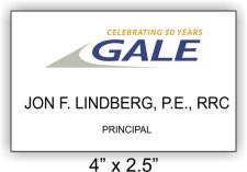 (image for) Gale Associates, Inc. Standard White Square Corner badge