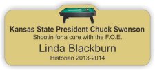 (image for) Linda Blackburn Shaped Gold badge