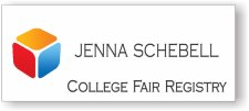 (image for) College Fair Registry White Square Corners badge