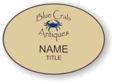 (image for) Blue Crab Antiques Inc. Oval Gold badge