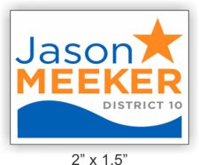 (image for) Jason Meeker for Austin City Council Standard White Square Corner badge