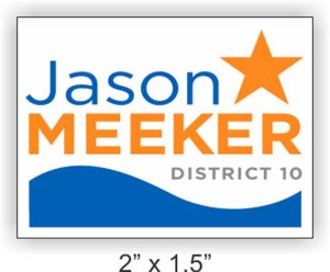 (image for) Jason Meeker for Austin City Council Standard White Square Corner badge