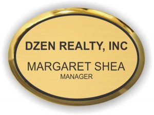 (image for) Dzen Realty, Inc. Oval Executive Gold badge