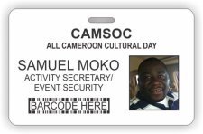 (image for) Camsoc Barcode ID Horizontal badge
