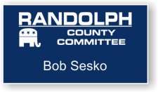 (image for) Randolph County Committee Standard White Square Corner badge