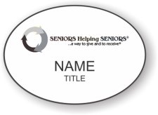(image for) Seniors Helping Seniors Oval White badge