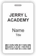 (image for) Jerry L Academy Barcode ID Vertical badge
