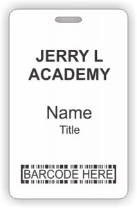 (image for) Jerry L Academy Barcode ID Vertical badge