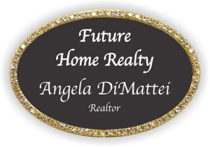 (image for) Future Home Realty Oval Bling Gold Other badge