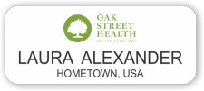 (image for) Oak Street Health White Rounded Corners badge