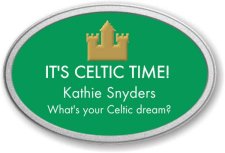 (image for) It's Celtic Time Oval Prestige Pebbled badge