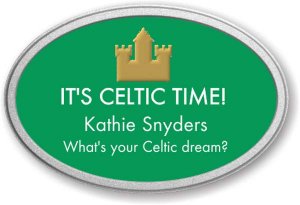 (image for) It\'s Celtic Time Oval Prestige Pebbled badge