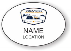 (image for) Highway West Vacations Oval White Badge - Ocean Side