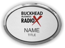 (image for) Buckhead Business Radio X Oval Executive Silver badge