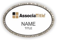 (image for) AssociaTitle Oval Bling Silver Other badge