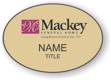 (image for) Mackey Funeral Home Oval Gold badge