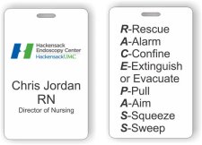 (image for) Hackensack Endoscopy Center ID Vertical Double Sided badge