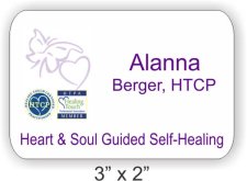 (image for) Heart & Soul Guided Self-Healing Standard White badge
