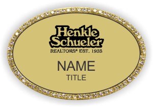 (image for) Henkle Schueler Realtors Oval Bling Gold badge