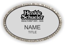(image for) Henkle Schueler Realtors Oval Bling Silver badge