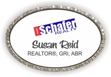 (image for) d schafer realty Oval Bling Silver Other badge